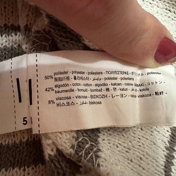 ZARA Striped Rustic Sweater - Size Small - MINK - Picture 5 of 8